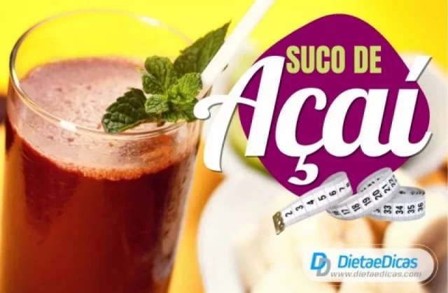 Suco de Açaí 2 receitas de banana e com leite | Dieta e Dicas