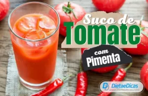 Suco de tomate com pimenta poderoso termogênico caseiro